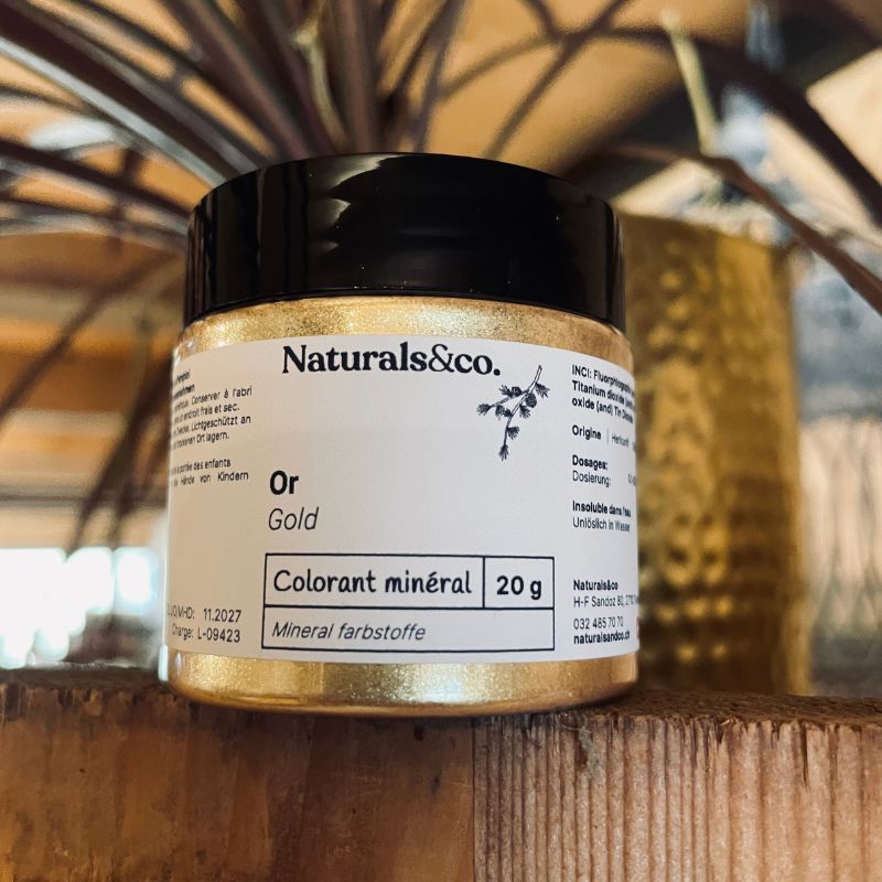 Colorant minéral Or - Ingrédient cosmétique maison - Naturals&co